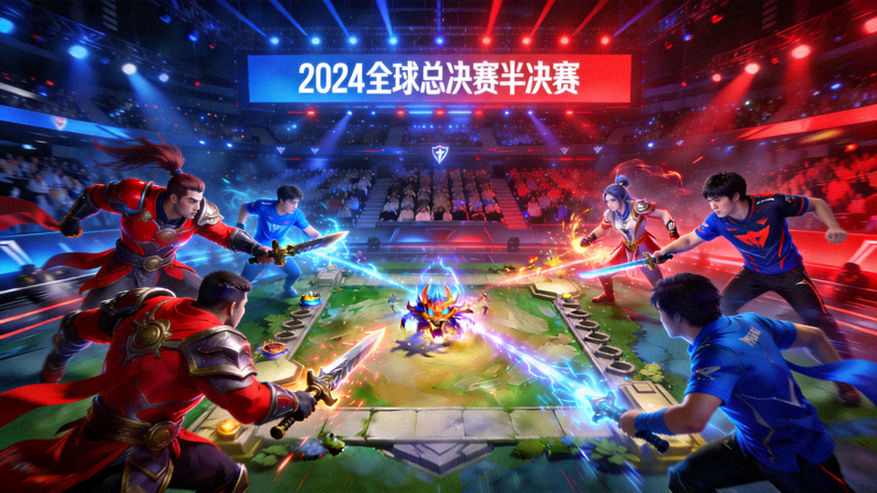 英雄联盟全球总决赛半决赛 激烈对战画面